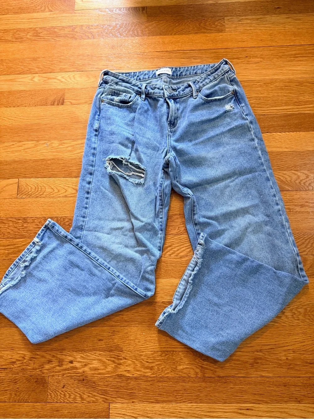 PacSun Light Blue Lowrise girlfriend Ripped Jeans